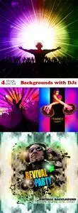 Vectors - Backgrounds with DJs