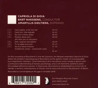 Amaryllis Dieltiens, Bart Naessens, Capriola di Gioia - Luigi Boccherini: Arie da Concerto (2017)