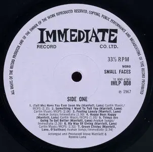 Small Faces - Small Faces (Immediate 1967) 24-bit/96kHz Vinyl Rip