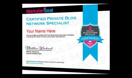 Matthew Woodward (Marketerseal) PBN Specialist Certification Program