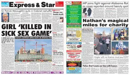 Express and Star Sandwell Edition – January 09, 2018