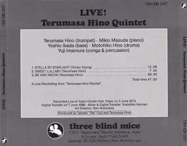 Terumasa Hino Quintet - Live! (1973) {TBM}