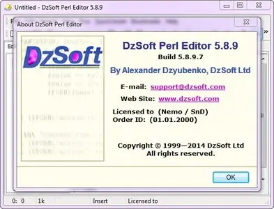 DzSoft Perl Editor 5.8.9.7