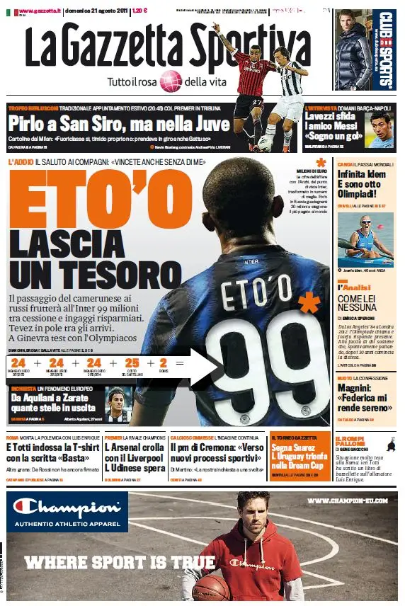 La Gazzetta dello Sport (21-08-11)