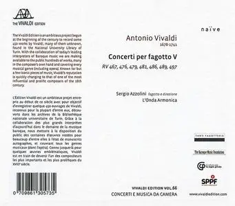 Sergio Azzolini, L'Onda Armonica - Antonio Vivaldi: Concerti per fagotto V (2021)