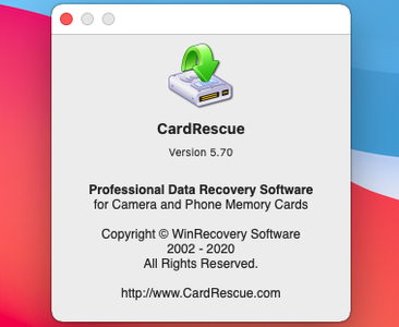 CardRescue 5.70 macOS