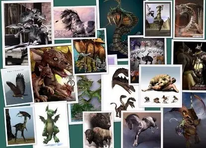 3D models of animals humanoids from Daz-for Poser5