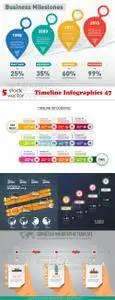 Vectors - Timeline Infographics 47