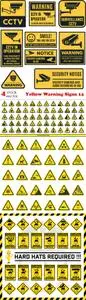 Vectors - Yellow Warning Signs 14