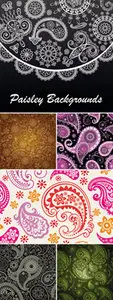 Abstract Paisley Backgrounds Vector