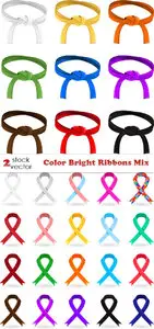 Vectors - Color Bright Ribbons Mix