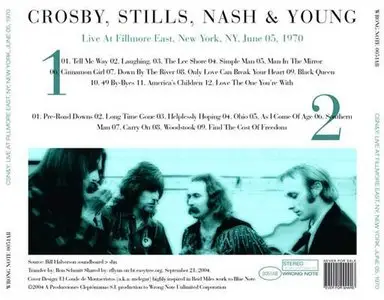 Crosby, Stills, Nash & Young - Live At Fillmore East, New York, NY, June 05, 1970 (2CD) (2004)