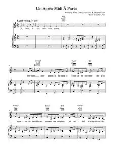 Paris, L'apres-Midi - Zaz (Piano-Vocal-Guitar (Piano Accompaniment))