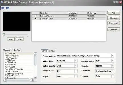 A123 All Video Converter Platinum 5.4
