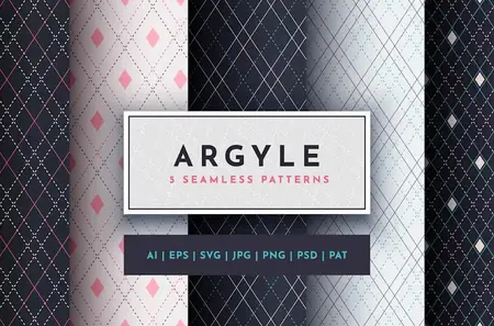 EE - Set 5 Seamless Argyle Patterns CMC2TD3