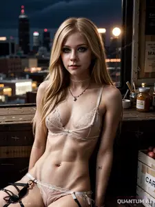 AI Avril Lavigne. Rooftop Mansion (AI Generated)
