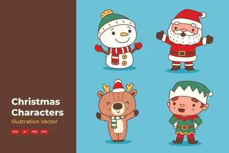 Collection of Cute Christmas Characters