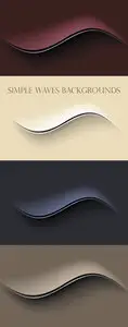 Simple Waves Backgrounds Vector