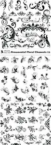 Vectors - Ornamental Floral Elements 12