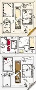 Oriental Cards Vector