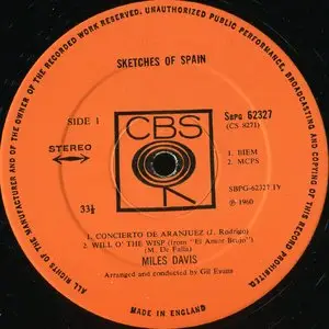  Miles Davis ‎– Sketches Of Spain  {UK} Vinyl Rip 24/96