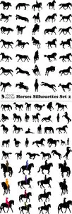 Vectors - Horses Silhouettes Set 2