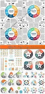 Infographics and diagram design elements vector set 211