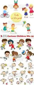 Vectors - Cartoon Children Mix 35