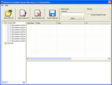 Advanced Outlook Express DBX Recovery v1.2