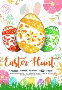 Easter Hunt PSD Flyer Template