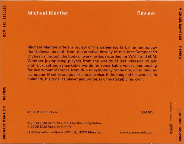 Michael Mantler - Review (2006) {ECM 1813)