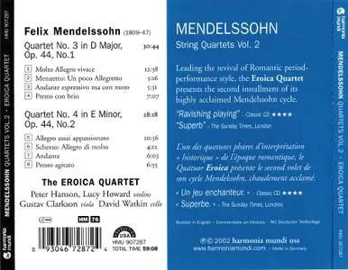 The Eroica Quartet - Felix Mendelssohn: String Quartets, Vol. 2 (2002)