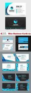 Vectors - Blue Business Cards 23