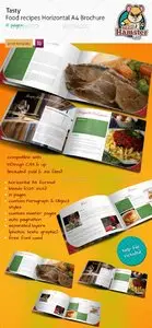 GraphicRiver Tasty Food Recipe A4 Horizontal Brochure