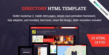 ThemeForest - HTML Directory Geolocation, Social Network