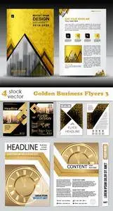 Vectors - Golden Business Flyers 3