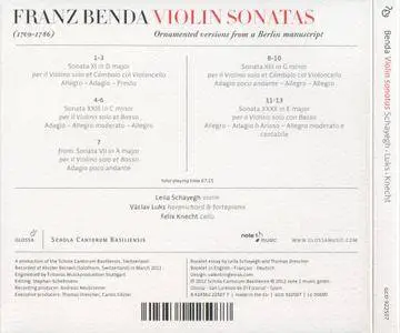 Leila Schayegh, Vaclav Luks, Felix Knec - Franz Benda: Violin Sonatas (2012)