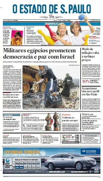 Jornal O Estado de SP em PDF, Domingo, 13 de Fevereiro de 2011