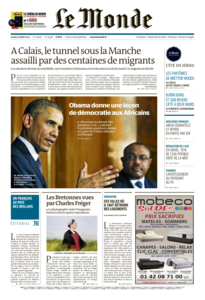 Le Monde du jeudi 30 juillet 2015