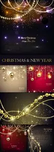 Christmas & New Year 2014 Backgrounds Vector