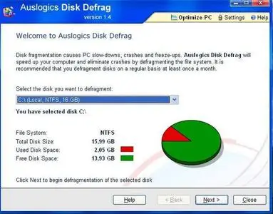 Portable Auslogics Disk Defrag v1.4.15.306