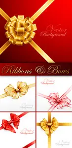 Festive Bows and Ribbons Vector