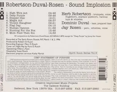 Herb Robertson, Domenic Duval, Jay Rosen - Sound Implosion (1996)