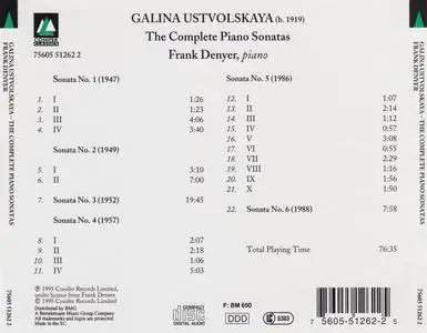 Galina Ustvolskaya - The Complete Piano Sonatas - Frank Denyer (1995) {Conifer Classics 75605512622}