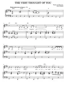 The Very Thought Of You - Billie Holiday, Kate Smith, Nat King Cole, Ray Conniff (Piano Vocal)