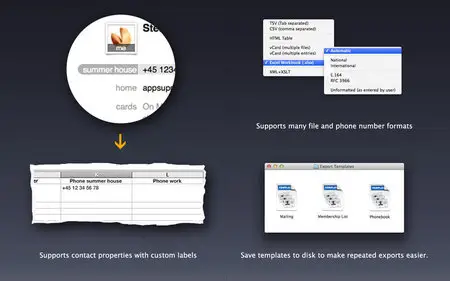 Export Address Book v1.9.6 Multilingual Mac OS X