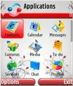Sumugha Technologies Red Floral Theme v1.0 for Symbian S60 v3