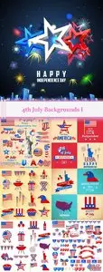 Vector 4th July Backgrounds I qBee