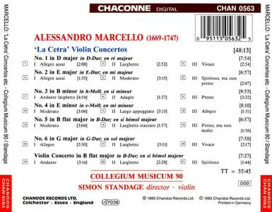 Simon Standage, Collegium Musicum 90 - Alessandro Marcello: 'La Cetra' Violin Concertos (1995)