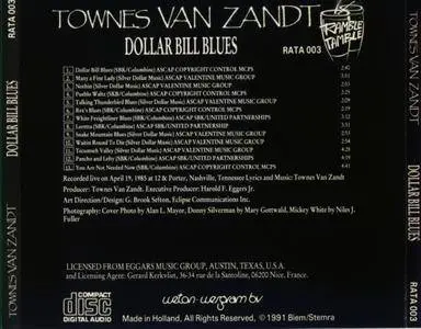Townes Van Zandt - Dollar Bill Blues aka Live And Obscure (1985) {Ramble Tamble RATA 003 rel 1991}
